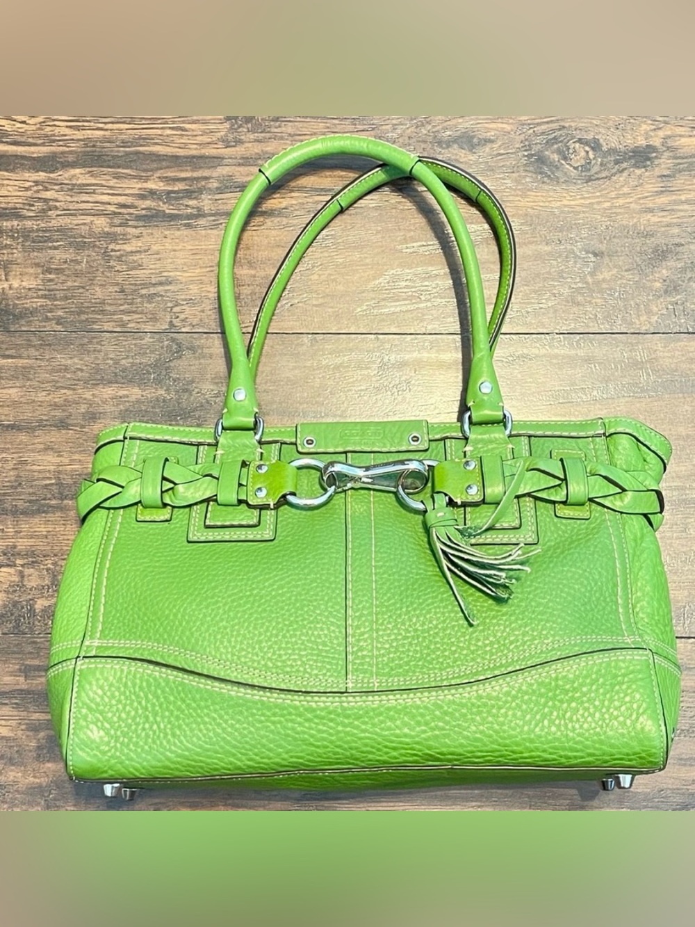 Y2K Coach Hamptons Braided Carryall Satchel Style F13084